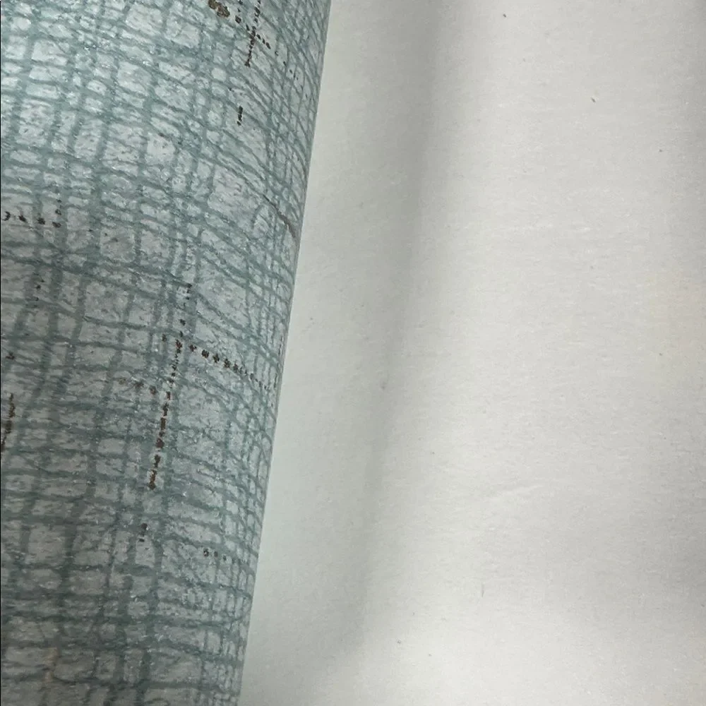 Anthropologie Blue and Gold Geometric Lines Wallpaper